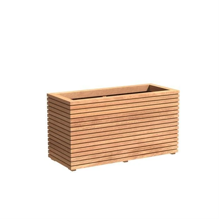 Jardinière en bois exotique - Malaga Rhombus 1.2m x 0.5m x 0.60m