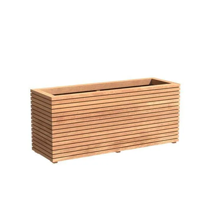 Jardinière en bois exotique - Malaga Rhombus 1.5m x 0.5m x 0.60m