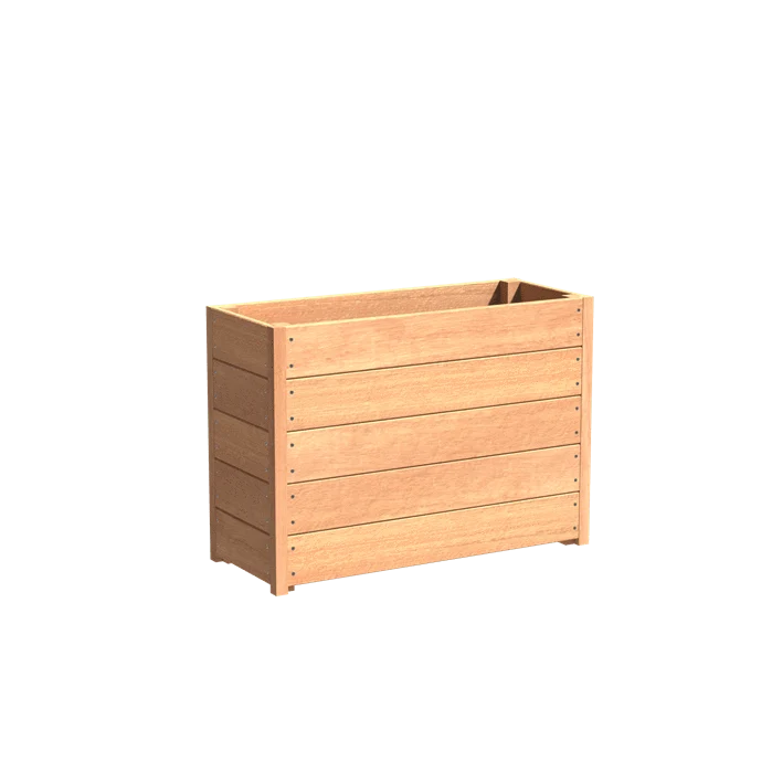 Jardinière en bois exotique - Sevilla 1m x 0.4m x 0.71m
