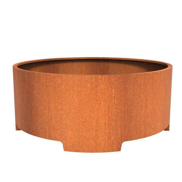 Jardinière en corten - Atlas avec pieds 2m x 0.8m