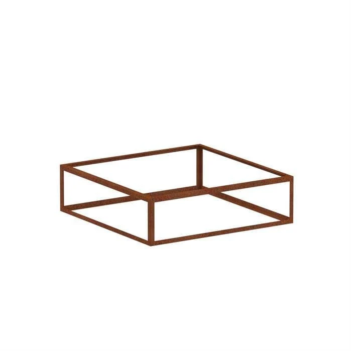 Jardinière en corten - Cadre de plante 1.4m x 1.4m x 0.4m