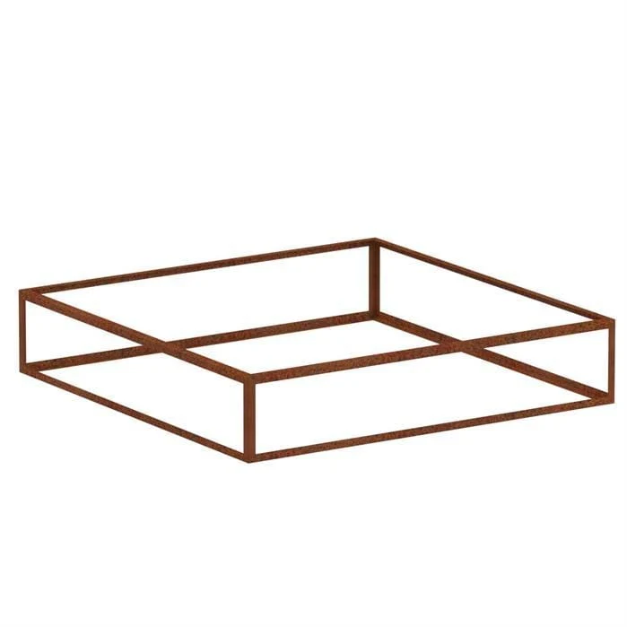 Jardinière en corten - Cadre de plante 2m x 2m x 0.4m