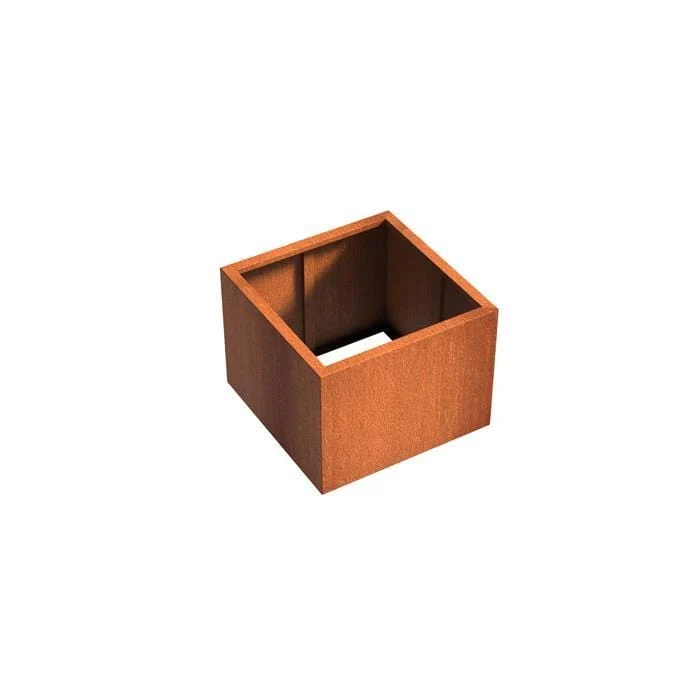 Jardinière en corten - Andes sans fond 0.8m x 0.8m x 0.6m