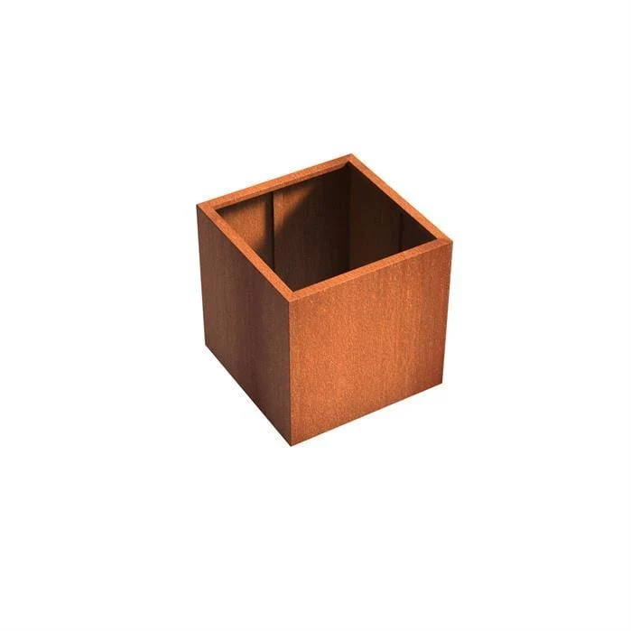 Jardinière en corten - Andes sans fond 0.8m x 0.8m x 0.8m