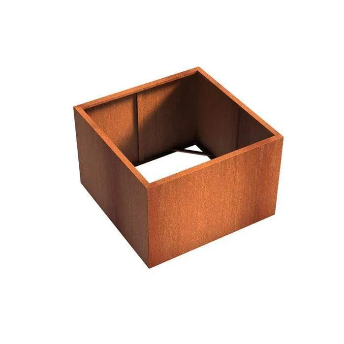 Jardinière en corten - Andes sans fond 1.2m x 1.2m x 0.8m