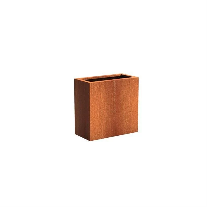Jardinière en corten - Andes rectangulaire 0.8m x 0.4m x 0.8m