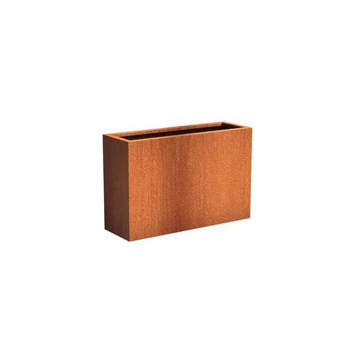Jardinière en corten - Andes rectangulaire 1.2m x 0.4m x 0.8m