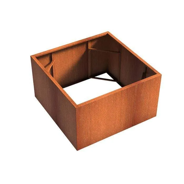 Jardinière en corten - Andes sans fond 1.4m x 1.4m x 0.8m