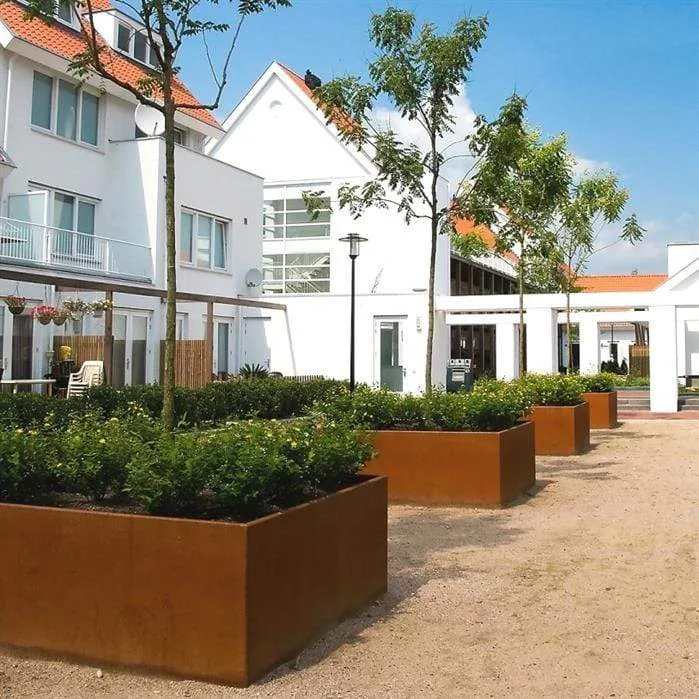 Jardinière en corten - Andes sans fond 2m x 2m x 0.8m