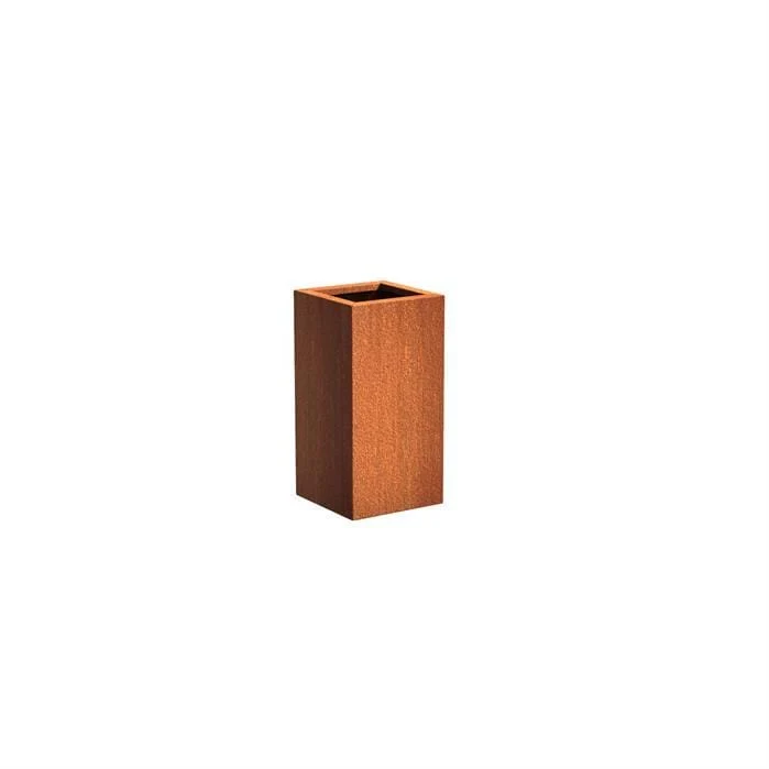 Jardinière en corten - Andes carré haut 0.4m x 0.4m x 0.8m