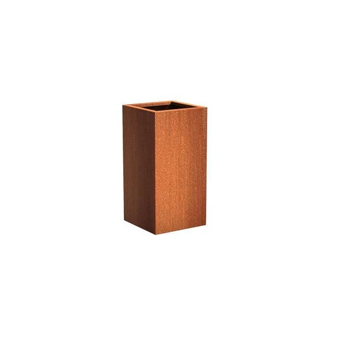 Jardinière en corten - Andes carré haut 0.5m x 0.5m x 1m
