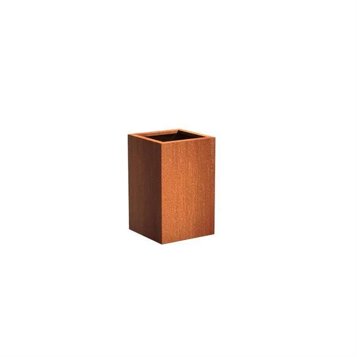 Jardinière en corten - Andes carré haut 0.5m x 0.5m x 0.8m
