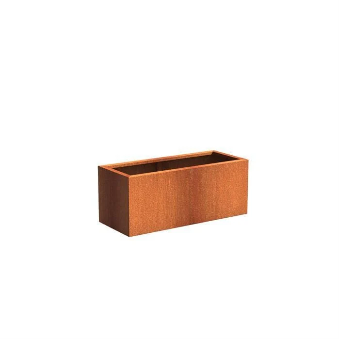 Jardinière en corten - Andes rectangulaire 1.2m x 0.5m x 0.5m