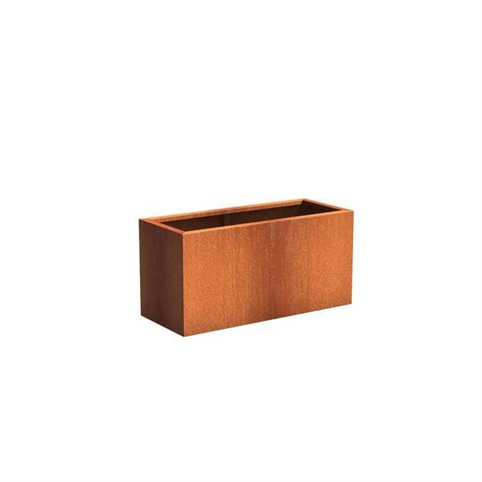 Jardinière en corten - Andes rectangulaire 1.2m x 0.5m x 0.6m