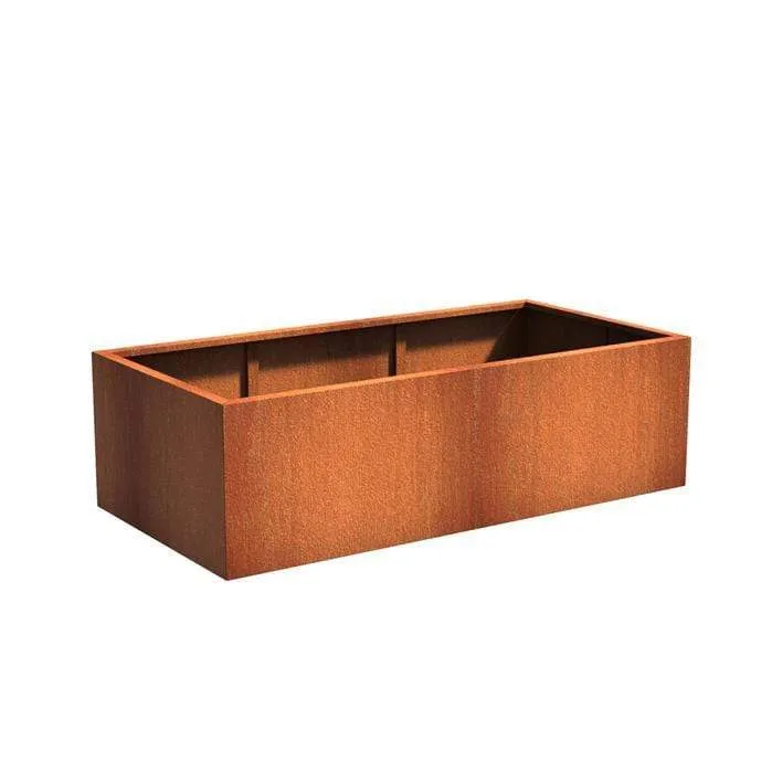 Jardinière en corten - Andes rectangulaire 2m x 1m x 0.6m
