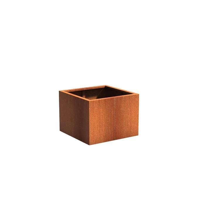 Jardinière en corten - Andes carré 0.8m x 0.8m x0.6m