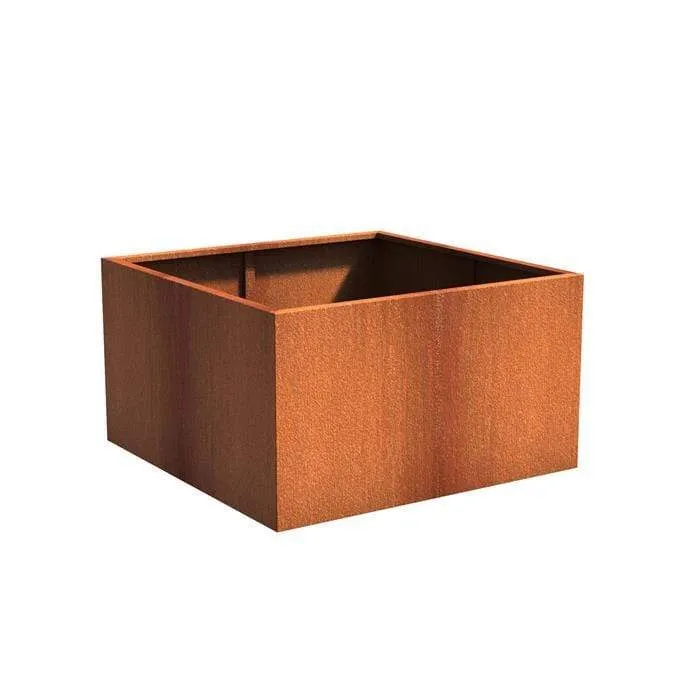 Jardinière en corten - Andes carré 1.4m x1.4m x0.8m