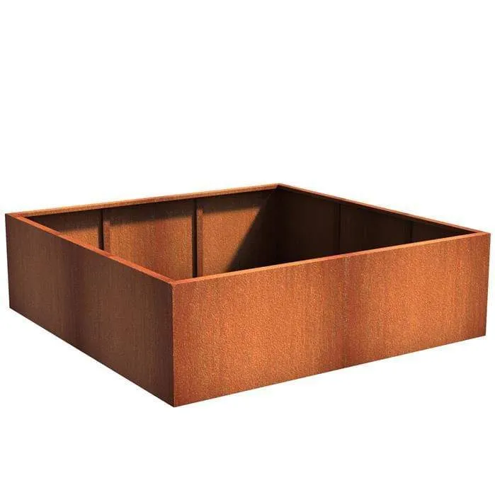 Jardinière en corten - Andes carré 2m x 2m x0.6m