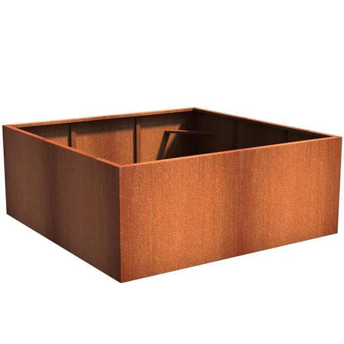 Jardinière en corten - Andes carré 2m x 2m x 0,8m