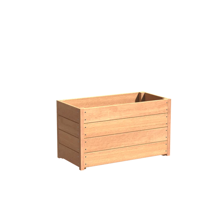 Jardinière en bois exotique - Sevilla 1.2m x 0.5m x 0.57m