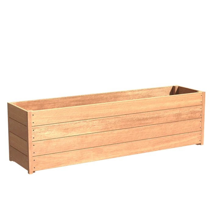 Jardinière en bois exotique - Sevilla 2m x 0.5m x 0.57m