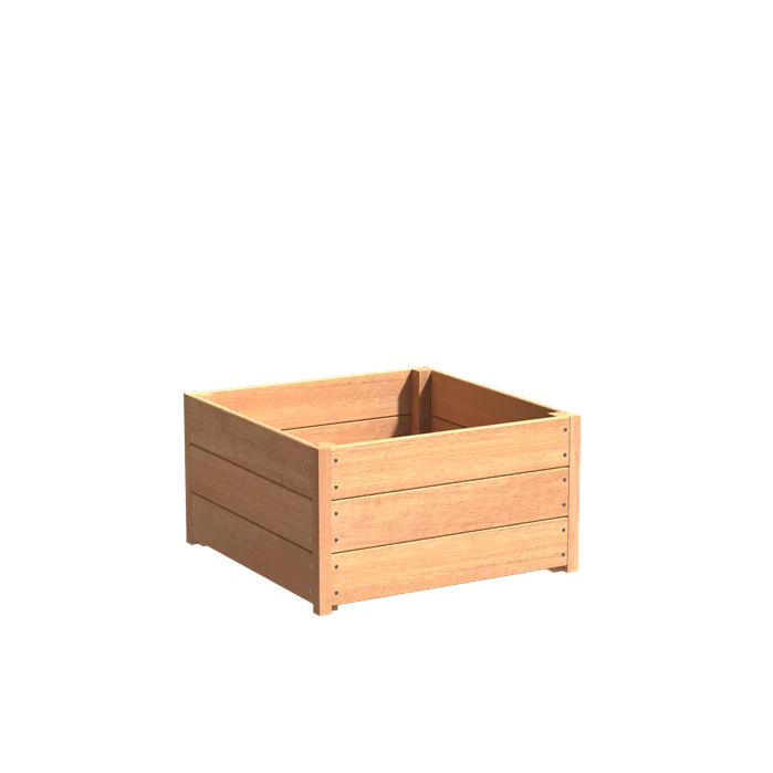 Jardinière en bois exotique - Sevilla 0.8m x 0.8m x 0.43m
