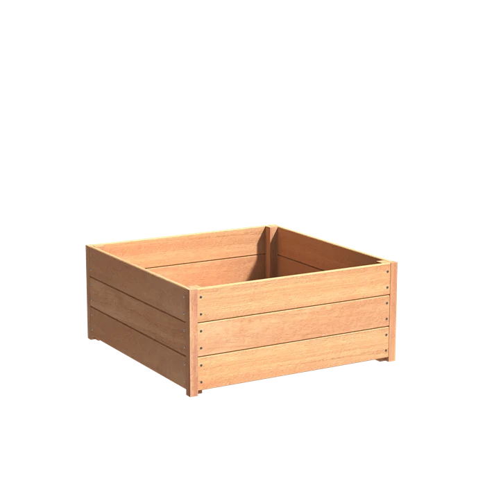 Jardinière en bois exotique - Sevilla 1m x 1m x 0.43m