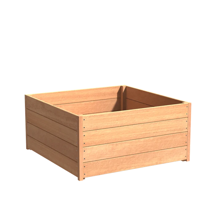 Jardinière en bois exotique - Sevilla 1.2m x 1.2m x 0.57m