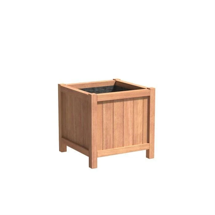Jardinière en bois exotique - Valencia 0.7m x 0.7m x 0.7m