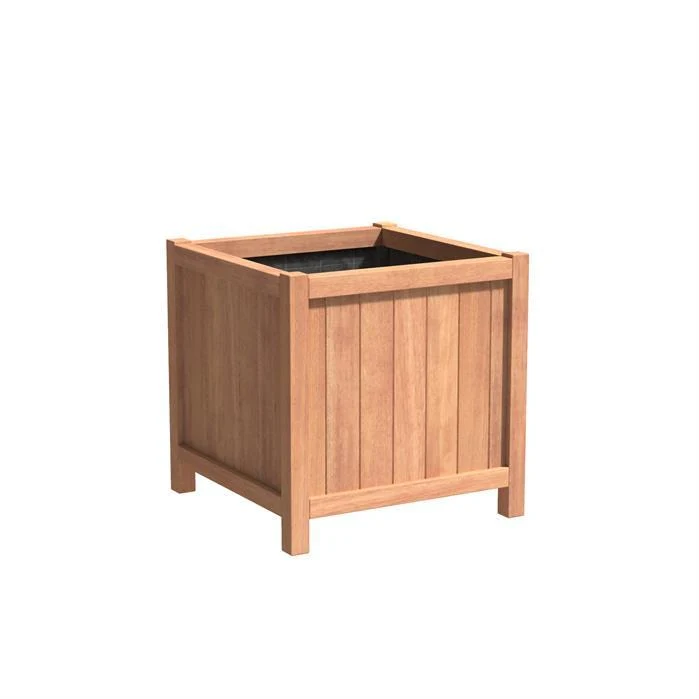 Jardinière en bois exotique - Valencia 0.8m x 0.8m x 0.8m