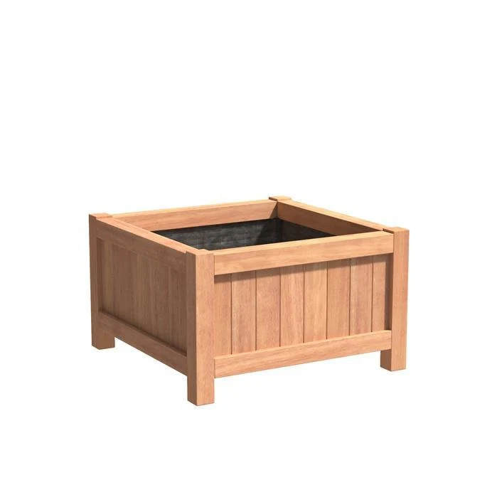 Jardinière en bois exotique - Valencia 1m x 1m x 0.6m