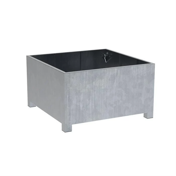 Jardinière en acier galvanisé - Vadim 1.4m x 1.4m x 0,8m