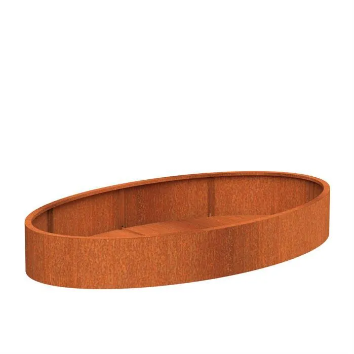 Jardinière en corten - Ellipse 2.8m x 1.6m x 0.4m