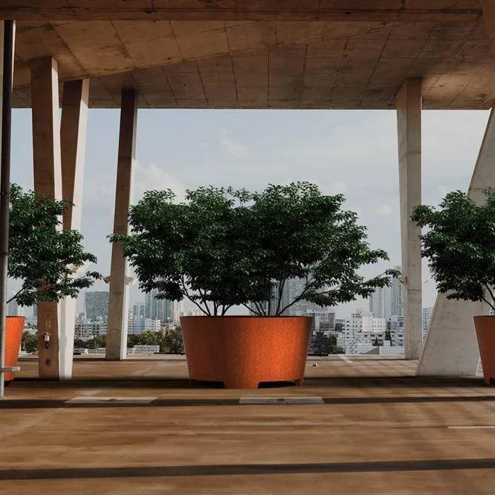Jardinière en corten - Cado avec pieds 1.5m x 0.8m