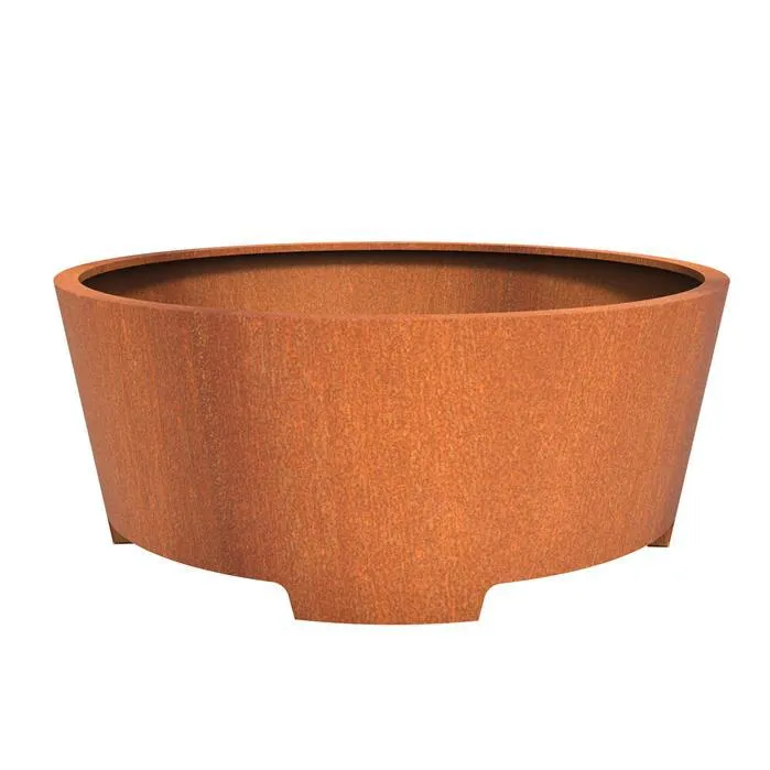 Jardinière en corten - Cado avec pieds 2m x 0.8m