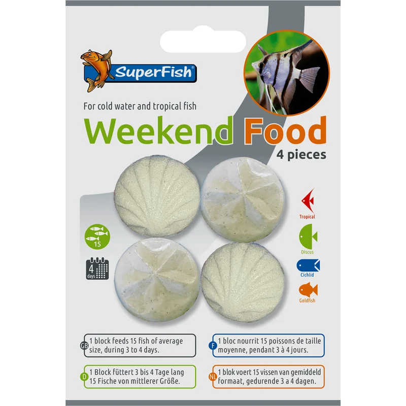 Weekend Food (4Pcs) - Distributeurs de nourriture pour poissons - Superfish