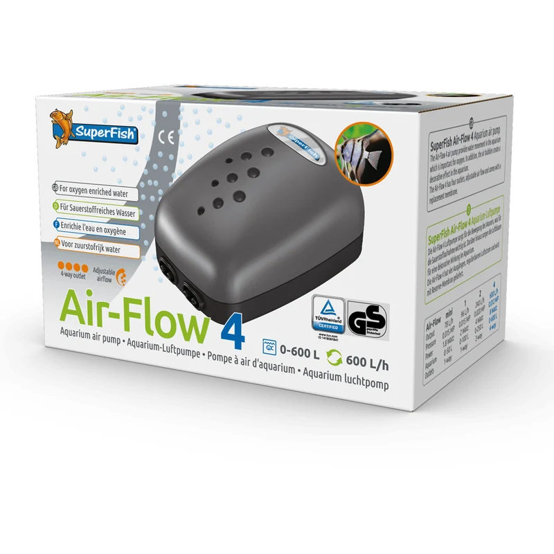 Air Flow 4 - Pompe à air d'aquarium