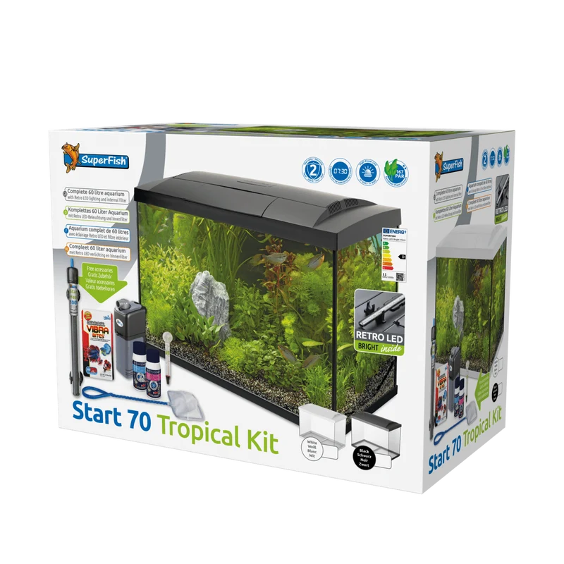 Aquarium Start 70 Tropical Kit Blanc - 60L - Superfish