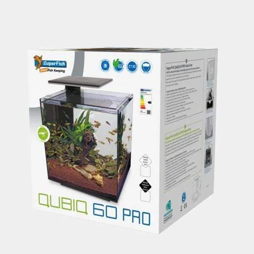 Aquarium QubiQ 60 PRO Noir - 60L - Superfish