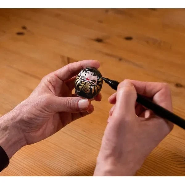Daruma Noir Petit - Fabriqué au Japon