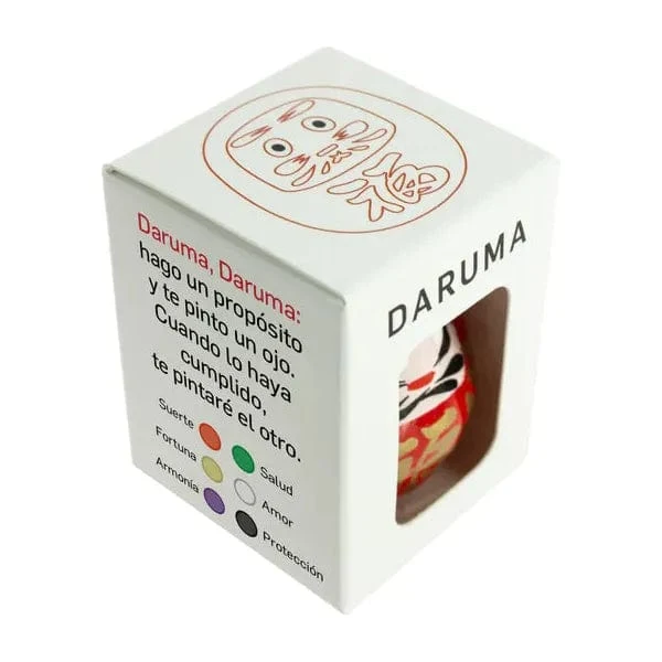 Daruma Traditionnel Rouge - Petit, Chance - Fabriqué au Japon