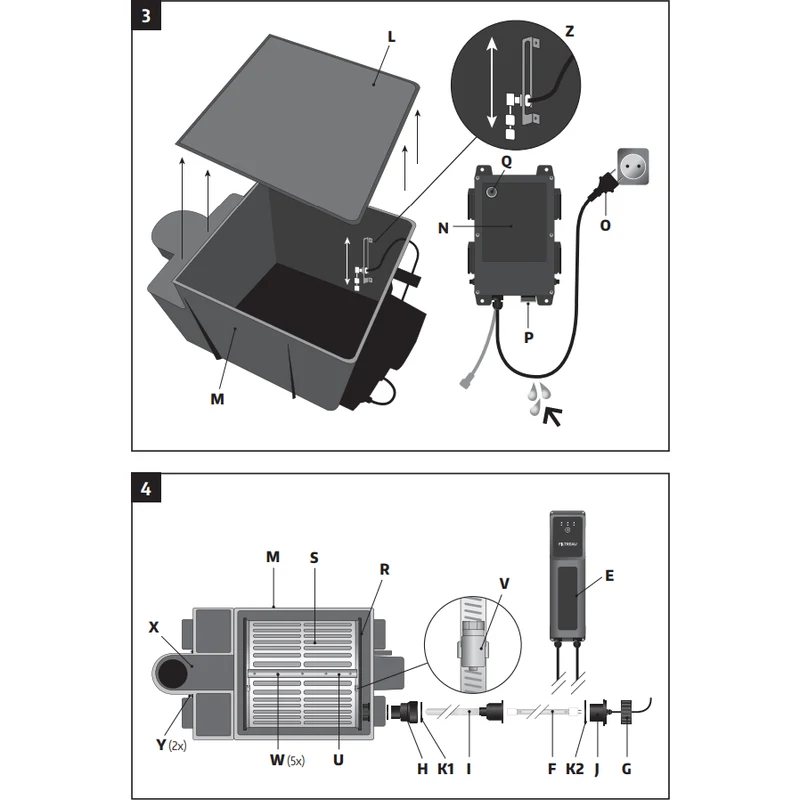 Drum-Filter avec UV 40W Amalgame jusque 25m³ - Filtreau