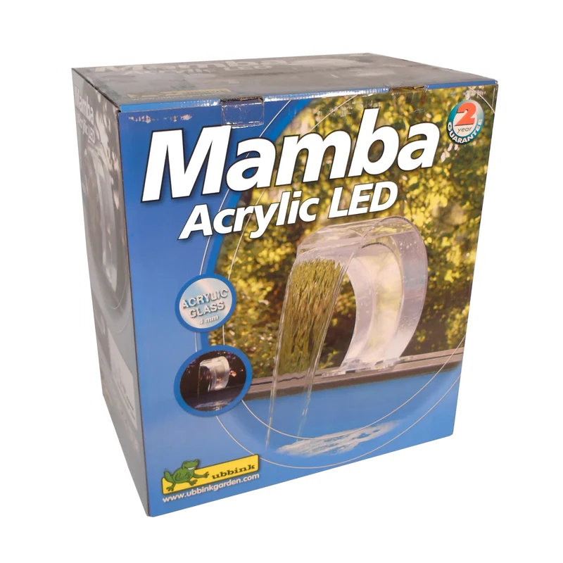 Mamba Acrylic Led - cascade Etang & Piscine - Inox 316L - Lame d'eau pour piscine