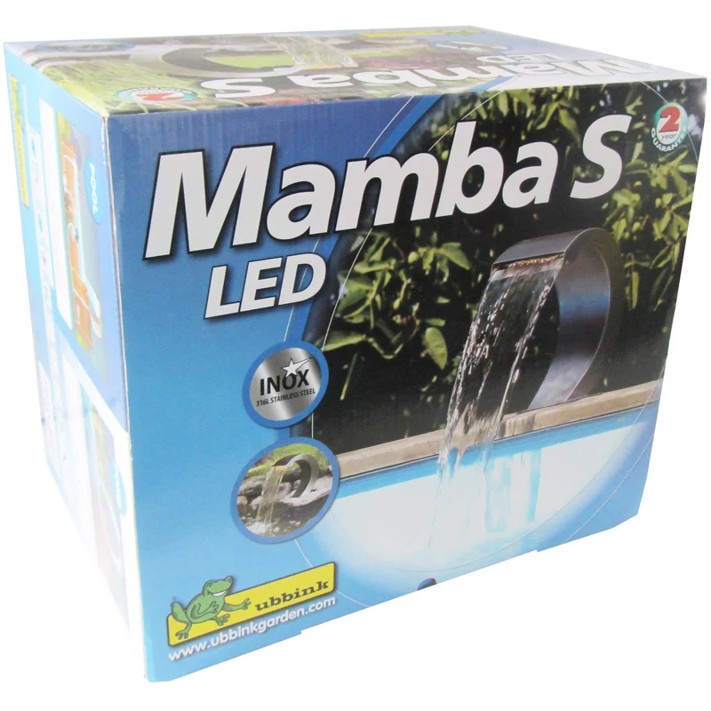 Mamba S Led - Cascade Etang & Piscine - Inox 316L - Lame d'eau pour piscine
