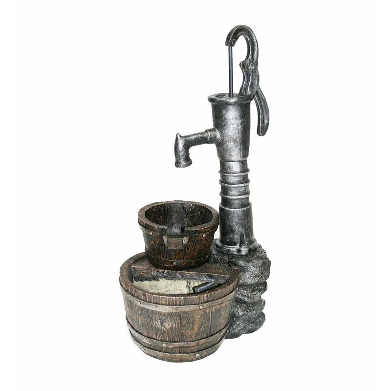 Las Vegas - Jeu d'eau avec 2 tonneaux et une pompe rustique - Ubbink