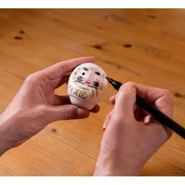 Daruma Traditionnel Blanc - Moyen, Amour - Fabriqué au Japon