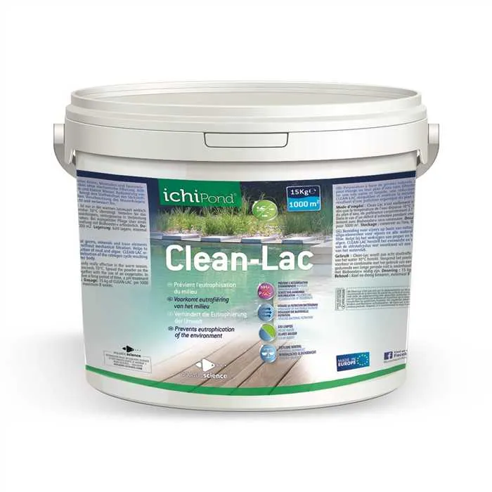 Clean-Lac 12kg pour 800m² - Bactéries pour étang naturel - Eau claire & réduction de la vase et des algues