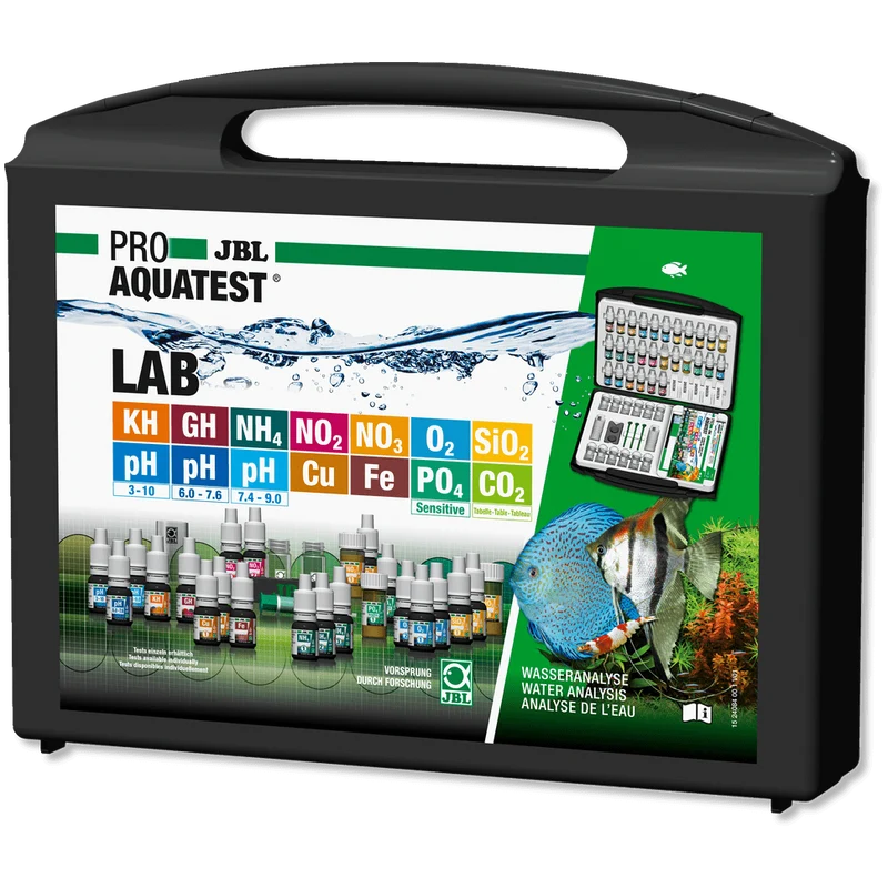 JBL Pro Aquatest Lab - Valise d'analyse complète pour bassin et aquarium (13tests)