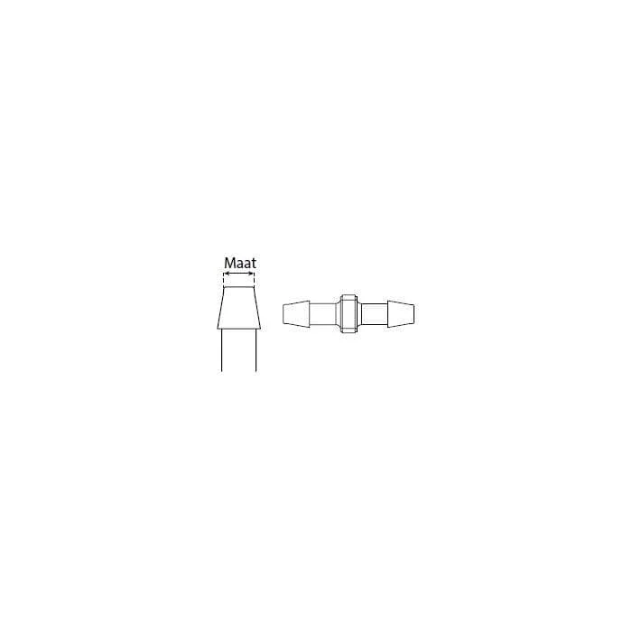 Raccord droit pour flexible PP blanc