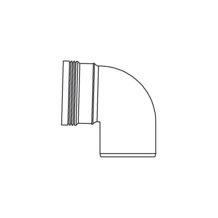 Coude 90° PP M/F - À emboiter - Pour évacuation